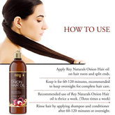 Rey Naturals® hair oils combo (Coconut oil + Onion oil) controls hairfall - For healthy hair - No Mineral Oil, Silicones & Synthetic Fragrance
